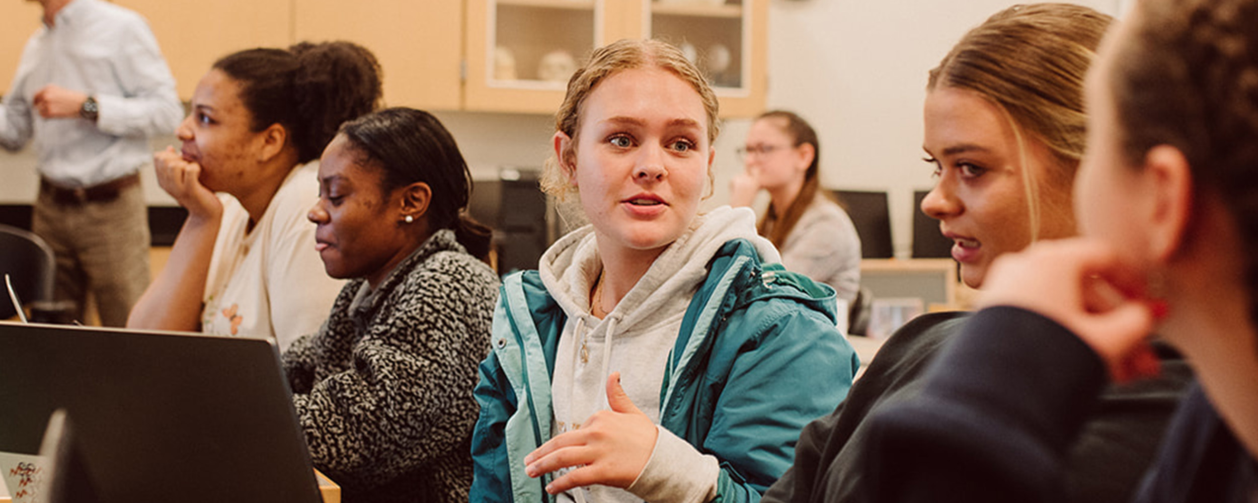 student in class