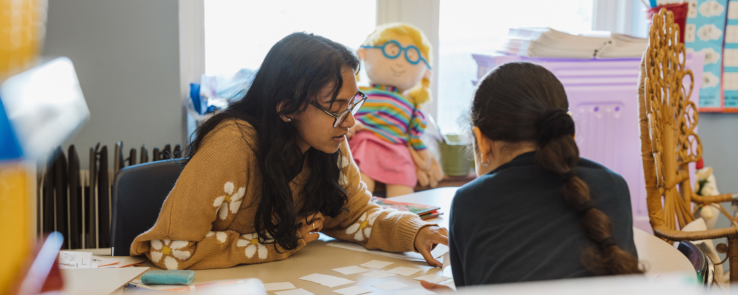 student teaching in the class