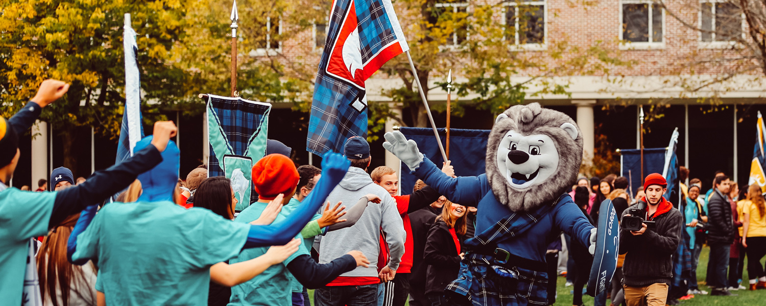 Mascot at Highland games