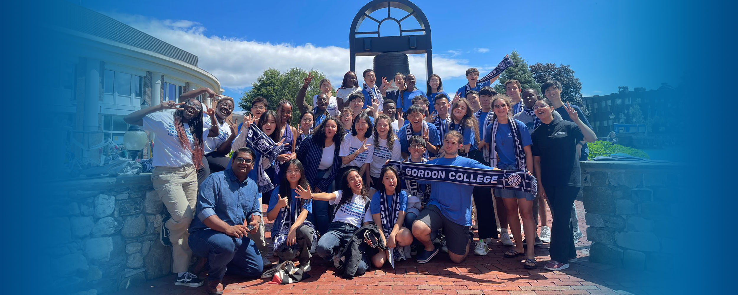 International Student Group photo on campus