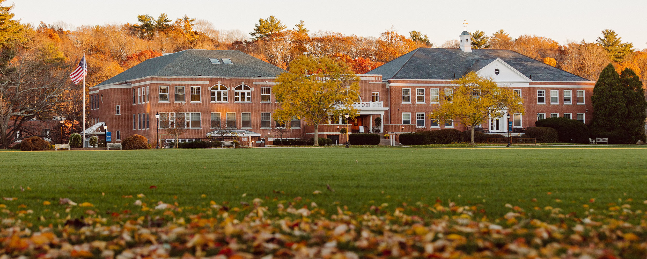 Library seen in the fall