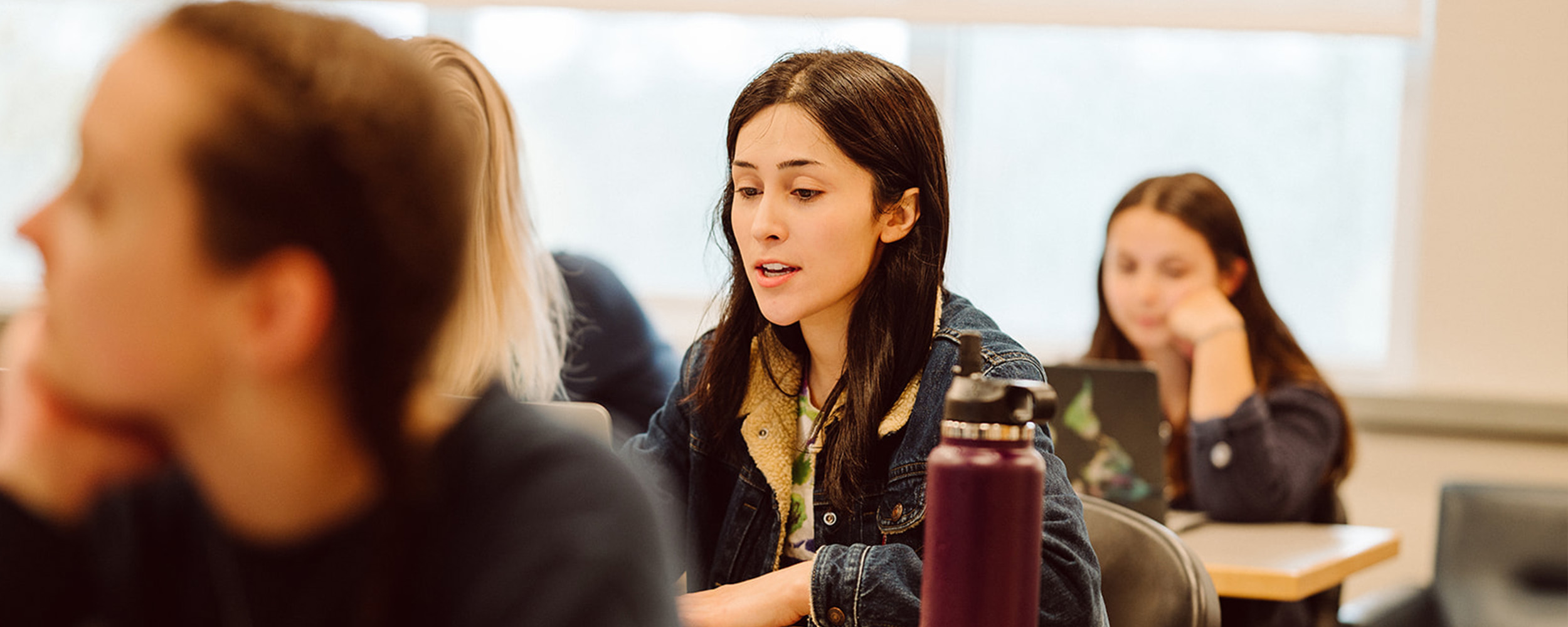 students talking