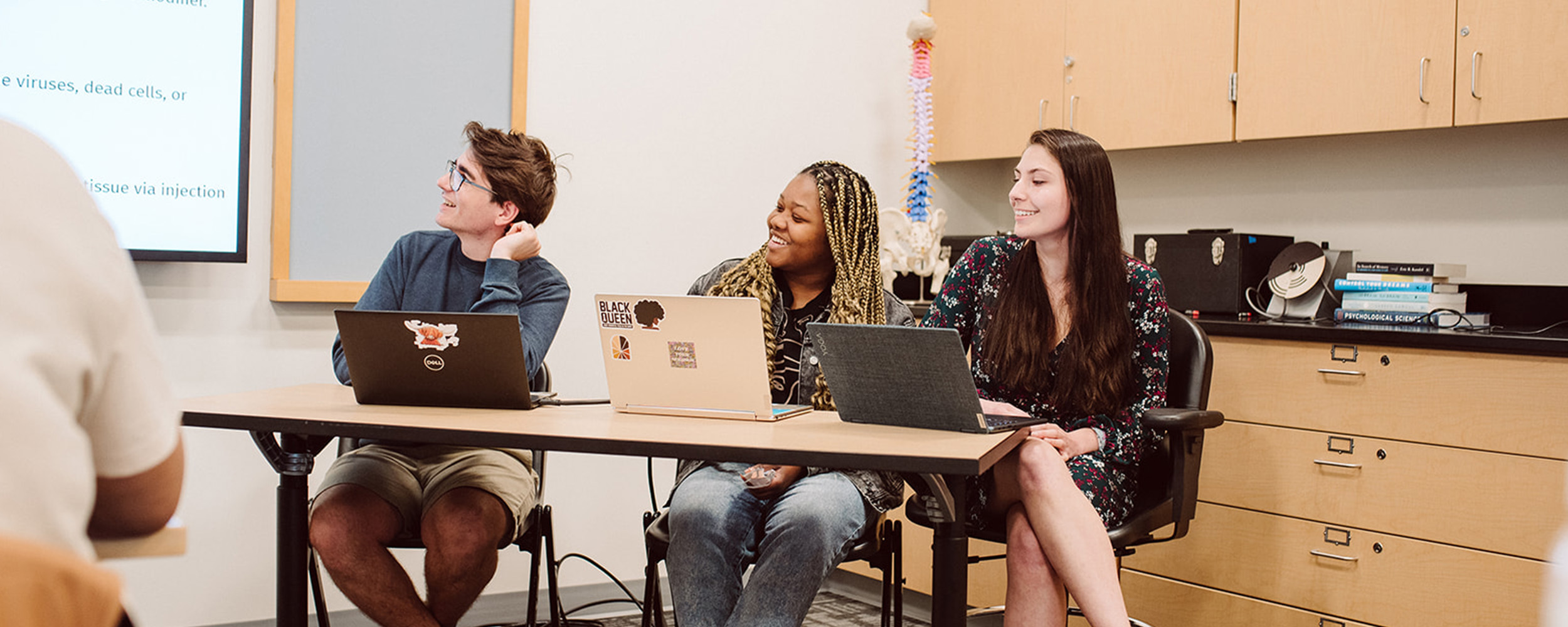 Students speaking in class