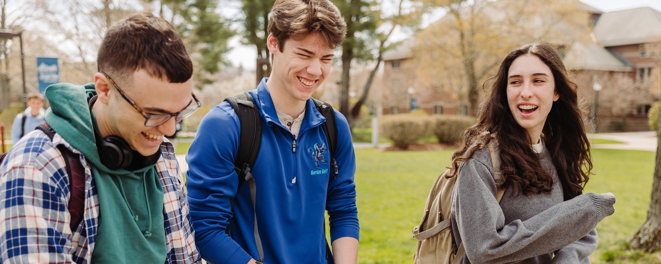 students talking