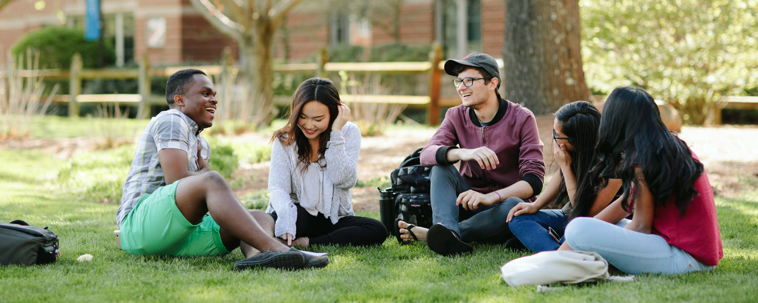 Students on the quad