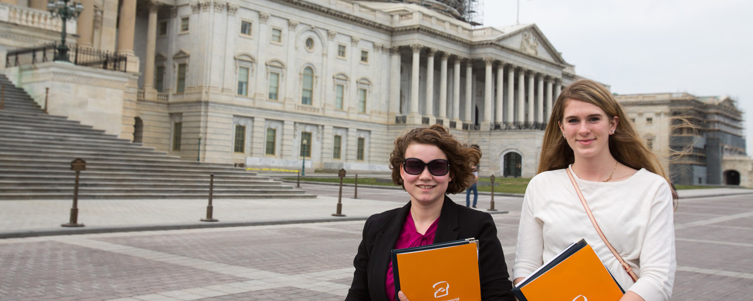 Students in front of capitol building