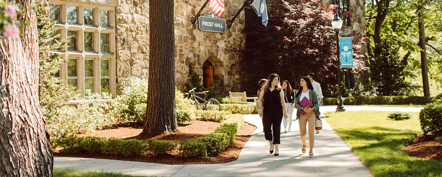 students walking outside of Frost