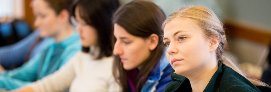 Students listening to JAF lecture