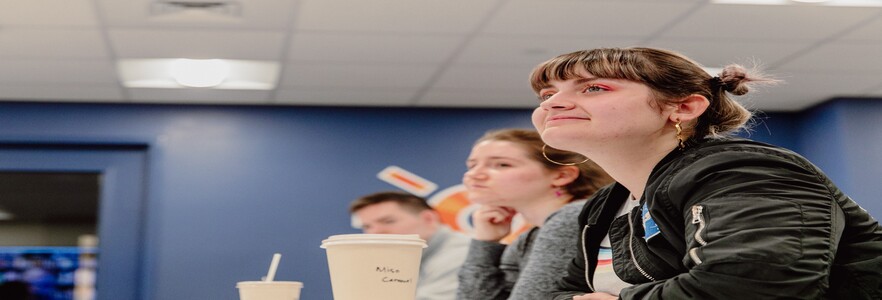 Students at open coffee