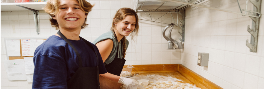 students baking