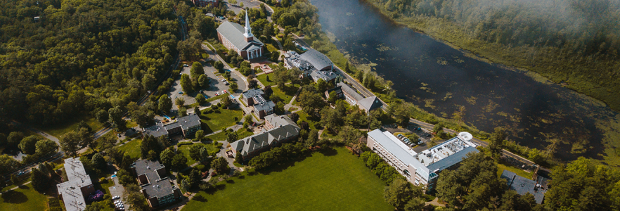 Campus drone shot