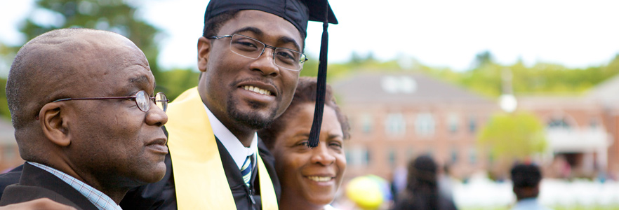 Family at graduation