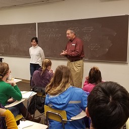 Julie Lee being introduced by Dr. Stout