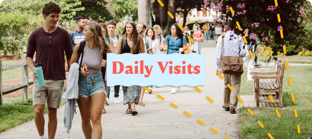 Gordon College students walking through campus