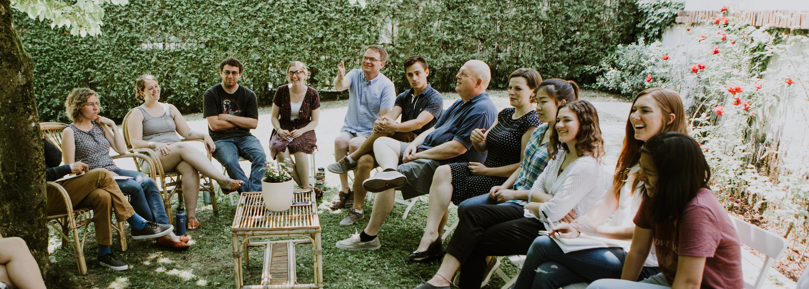 group photo of students and professors in Croatia