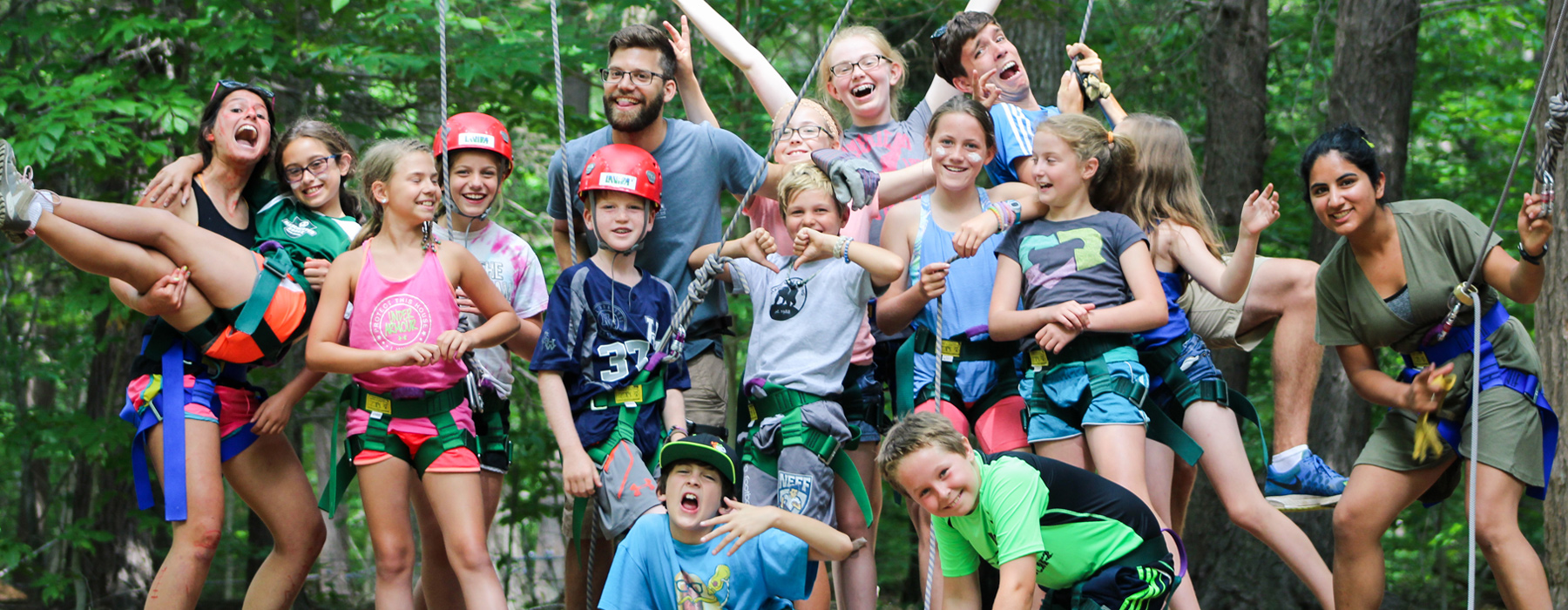 Adventure campers smiling