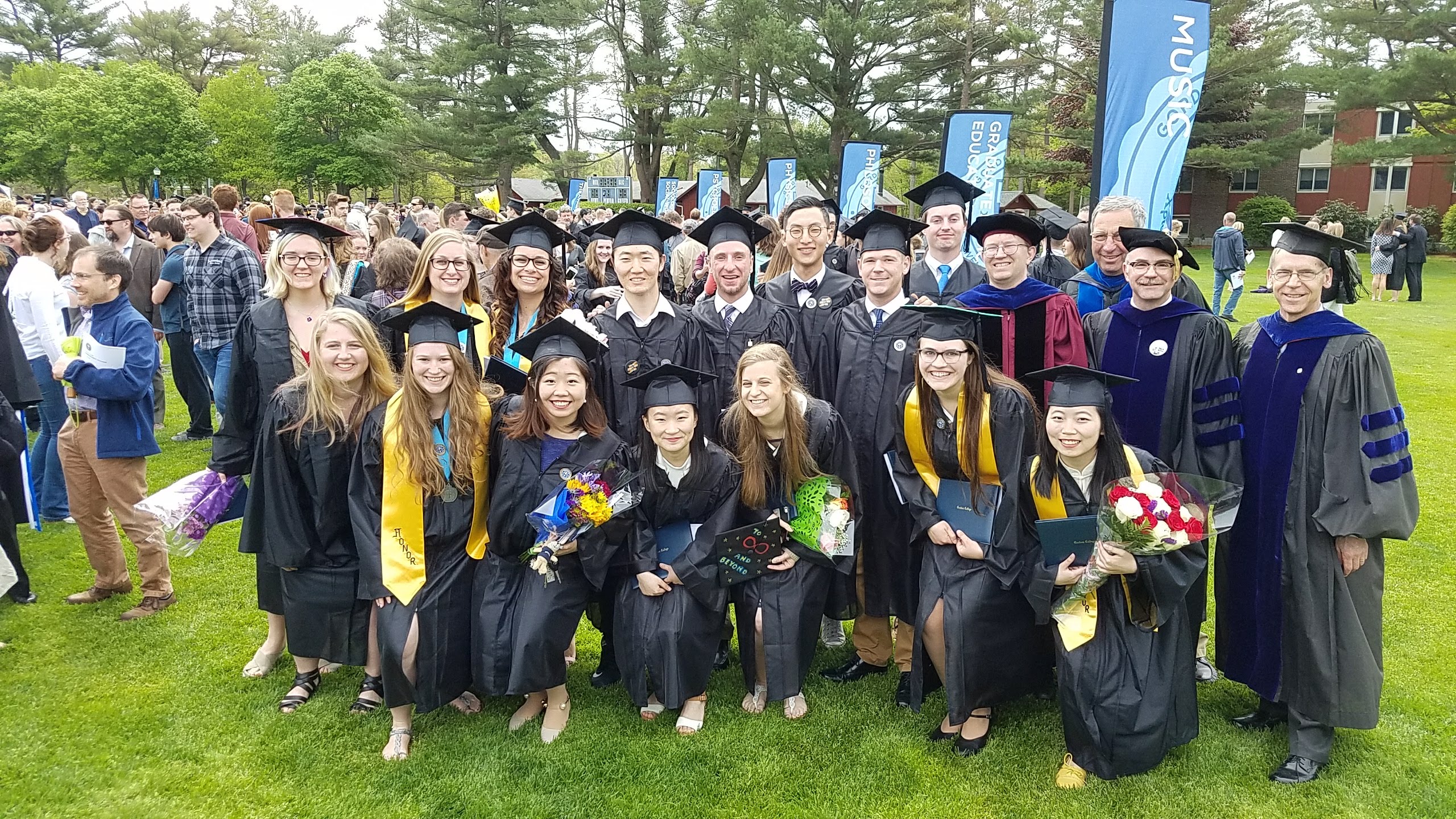 Math graduates at Commencement